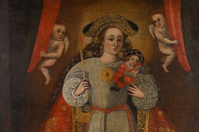 Cuzco school circa 1700
Pilgrim Virgin and...