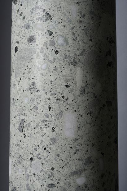 Suite of four columns in antique green marble....