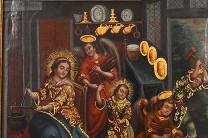 Cuzco school circa 1700
The Virgin seated...