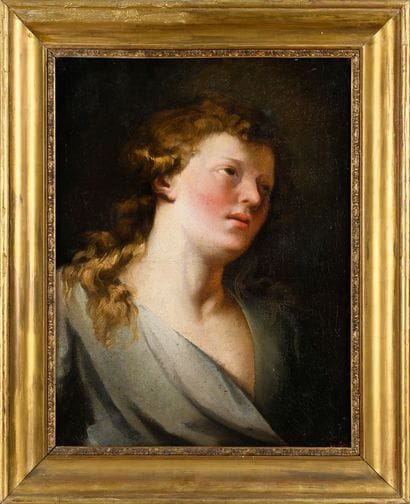 17th century school
Portrait of a young man
Oil...