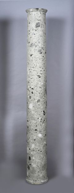 Suite of four columns in antique green marble....