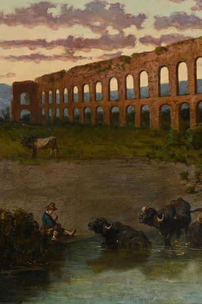 Achille Vertunni (1826-1897)
View of an aqueduct...