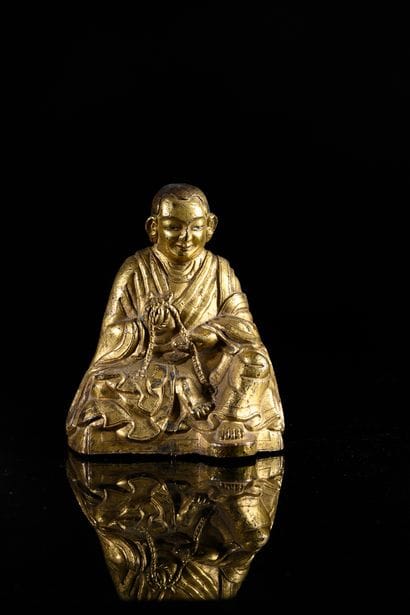 TIBET, 18th century
Gilded bronze subject
Depicting...