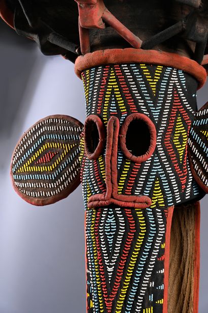 Bamiléké elephant mask, Cameroon 
Wood, fabric,...