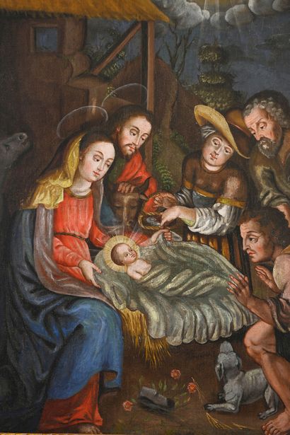 Late 17th century Lima school
The Adoration...