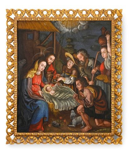 Late 17th century Lima school
The Adoration...