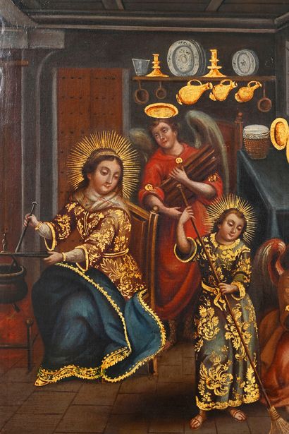 Cuzco school circa 1700
The Virgin seated...