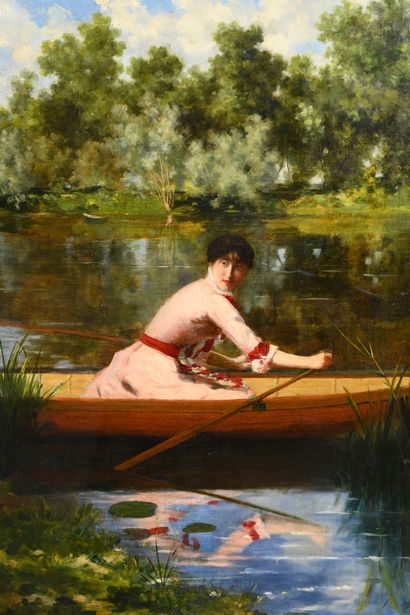 Joseph ALBERT (1851-1922)
Boating on the...