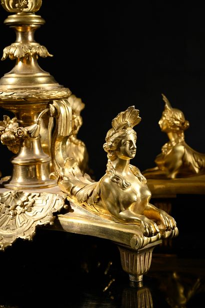 After André-Charles Boulle (1642-1732) 
Pair...