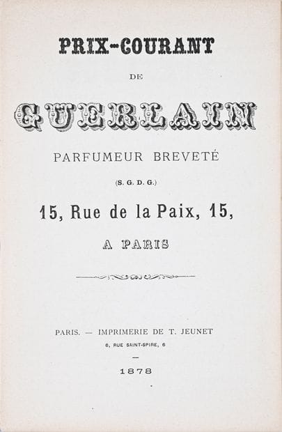 Guerlain - (1878)) Très rare catalogue commercial...