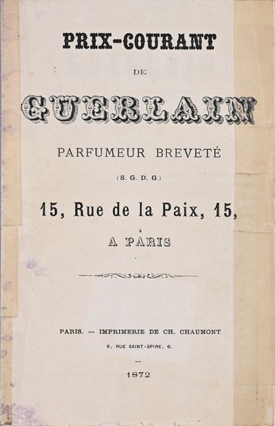 Guerlain - (1872) Très rare catalogue commercial...
