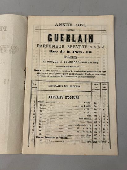 Guerlain - (1871) Très rare catalogue commercial...