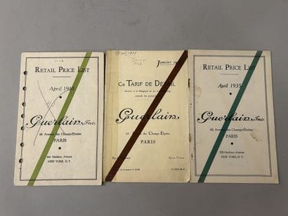 Guerlain - (1935-1936-1940) Trois catalogues...