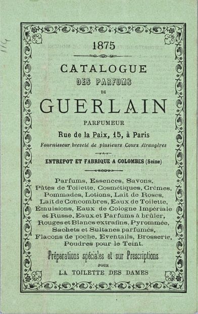 Guerlain - (1875) Dépliant commercial destiné...