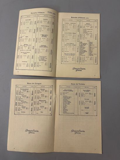 Guerlain - (1927-1934) Deux catalogues commerciaux...