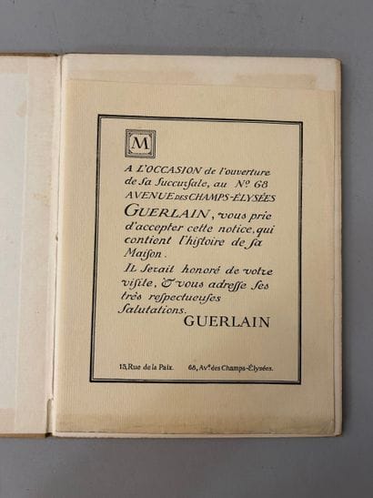 Guerlain - (1914) Rare livret édité par Maquet...