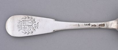 Ensemble de 6 cuillères en argent du modèle...