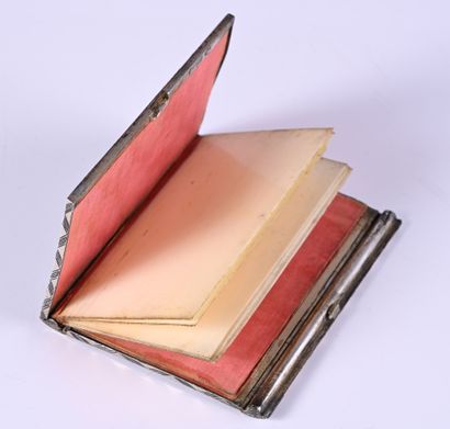 Carnet de bal en argent et vermeil 958°°,...