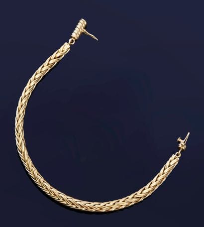 Bracelet souple en or jaune 750°° maille...
