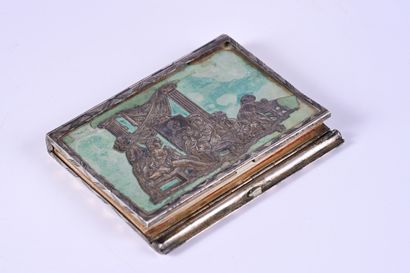 Carnet de bal en argent et vermeil 958°°,...