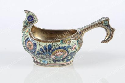 KOVCH EN VERMEIL ET EMAUX POLYCHROMES CLOISONNES....