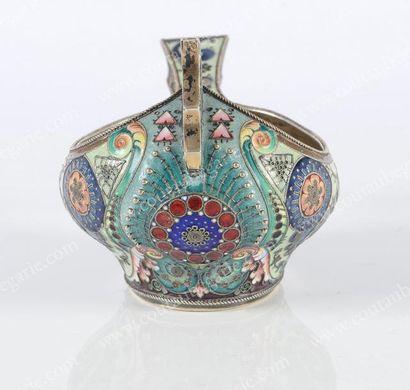 KOVCH EN VERMEIL ET EMAUX POLYCHROMES CLOISONNES....