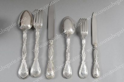 IMPORTANTE MENAGERE EN ARGENT. Par Carl FABERGE,...