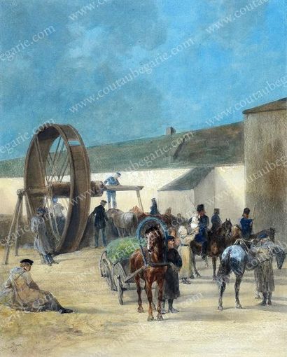 BROWN JOHN LEWIS (1829-1890)
Scène de ravitaillement...