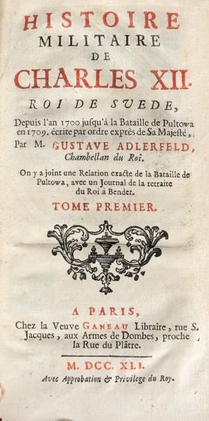 ADLERFELD Gustave
Histoire militaire de Charles...