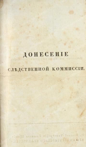 Commission de rapport d'enquête. 1826, demireliure...