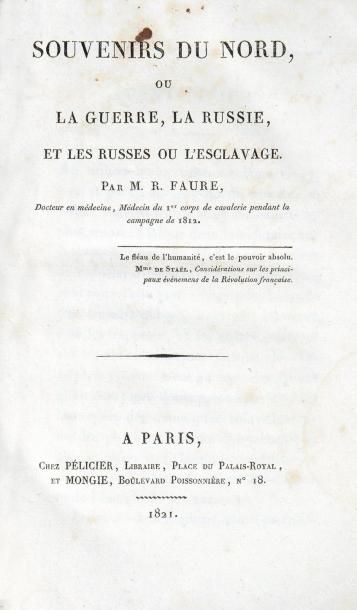 FAURE R
Souvenirs du Nord, ou la Guerre,...