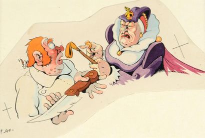 CALVO Edmond
«La belle au bois dormant» Encre...