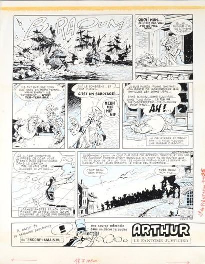Cézar
Jean Arthur le fantôme justicier. Encre...