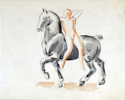 Cuvelier, Paul
Beau dessin de cavalière nue...