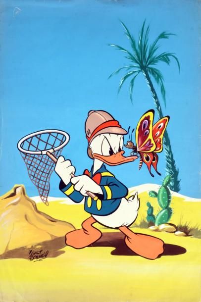 DISNEY (Studios)
Donald chasseur de Papillons....