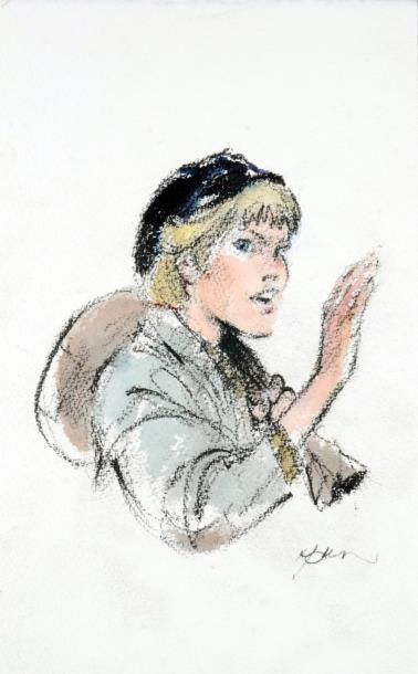 Follet, René Daddy
Fusain et aquarelle pour...