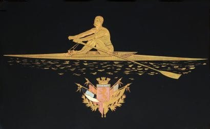 Impression à la feuille d'or «Rameur» sur...