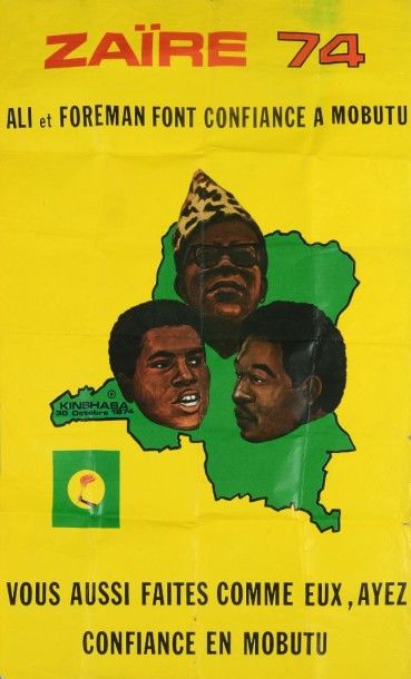 Rare affiche. «Zaïre 74» pour le combat entre...