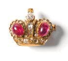 Couronne Imperiale de Russie, montée en broche,...