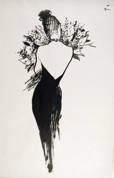 René GRUAU (1909-2004)
«Femme au Bouquet»...