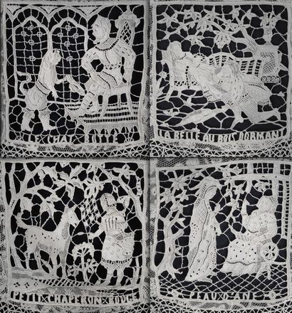 Tapis de table en dentelle aux contes de...