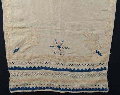 Nappe brodée, XVIIe-XVIIIe siècle, nappe...