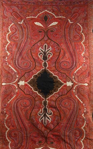 Châle cachemire long, Inde, vers 1870, réserve...