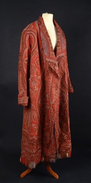 Robe de chambre taillée dans un châle cachemire,...