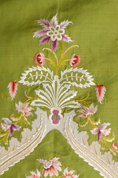 Somptueuse broderie, époque Régence, gros...