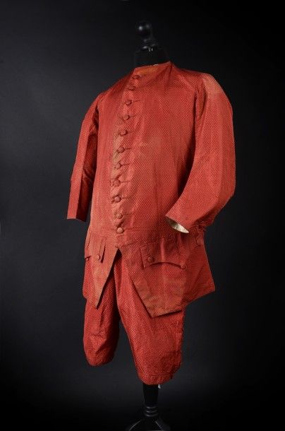 Veste d'habit et culotte à pont, époque Louis...