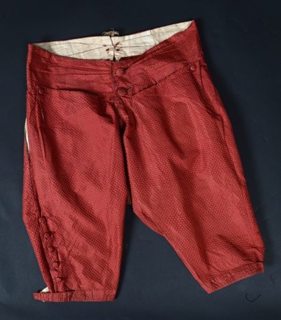 Veste d'habit et culotte à pont, époque Louis...