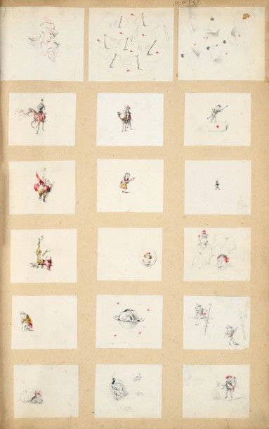 Album de maquettes titré croquis de chemises,...