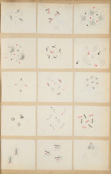 Album de maquettes titré croquis de chemises,...
