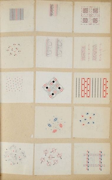 Album de maquettes titré croquis de chemises,...